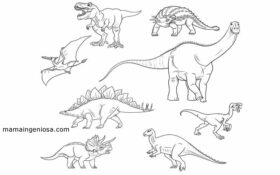 dibujos de dinosaurios para colorear